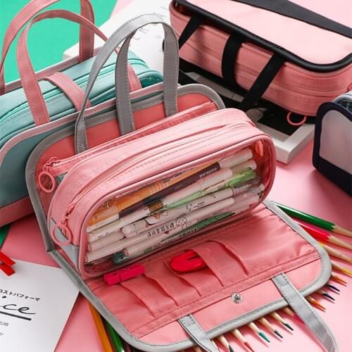 2020 Pencil Case School Students Pencil Box Multifunctional Waterproof Pencil Bag etachable Pen bag For School Cosmetic case was