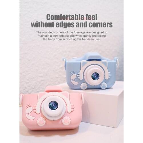 2.0'' 2MP 1080P Kids Dual Camera IPS Screen HD Children Digital Photo Camera Toy with 600mAh Lithium Battery Christmas Gift