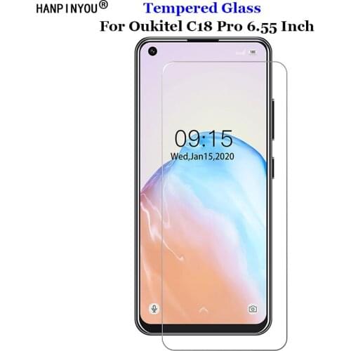 For Oukitel C18 Pro Tempered Glass 9H 2.5D Premium Phone Screen Protector Film For Oukitel C18Pro 6.55"