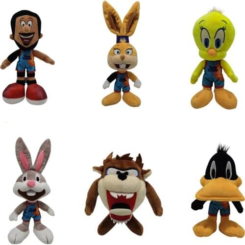 20-30cm Space Jam 2 A New Legacy James Plush Toys Cartoon Movie Plush Doll Toys Soft Stuffed Animals Doll for Kids Birthday Gift