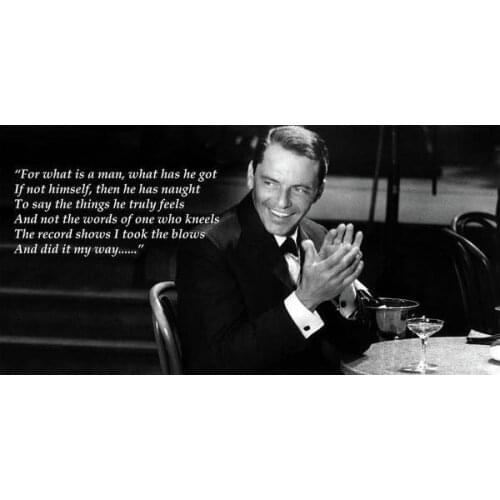 Personalised Metal Sign I Did It My Way - Ol' Blue Eyes Art Print Metal Sign Wall Retro Vintage Tin Sign