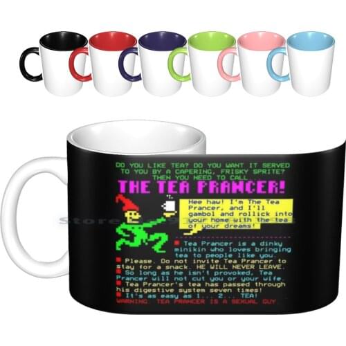 Tea Prancer Ceramic Mugs Coffee Cups Milk Tea Mug Digitiser Mr Biffo Teletext Vintage Retro Video Games Creative Trending