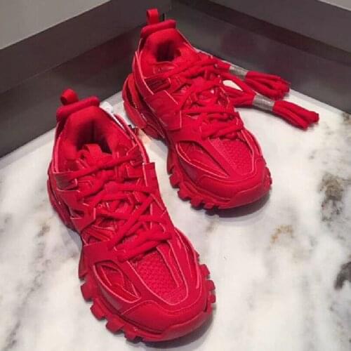 Woman Shoes Mesh Air Men Women Sneakres Casual Shoes Chunky Men Walking Platform Sneakers Zapatos De Mujer Red Lace Up Shoes