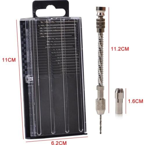 LETAOSK High quality Mini Micro Spiral Hand Manual Push Drill Chuck Twist Pin Vise Bit Jewelry Tool