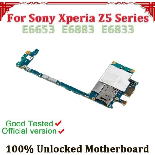 TDHHX 100% Unlocked Used Mainboard Logic Board For Sony Xperia Z5 Z5 Plus E6653 E6883 E6833 Motherboard With Full chips