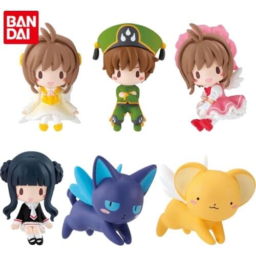 Genuine Capsule Toy Cardcaptor Sakura The Movie Hug Data Cable Doll 2 KINOMOTO SAKURA LI SYAORAN GACHA Small Model Toy