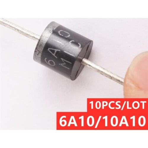 20PCS/LOT New 6A10 10PCS 10A10 rectifier diode 6A 10A 1000V anti-backflow recoil charging