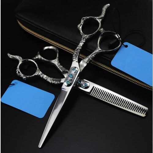 Professional japan 440c Sheepshead 6 inch hair scissors cutting barber makas hair salon thinning shears hairdressing scissors
