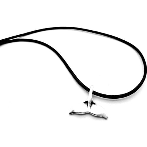 Ocean Underwater Animal Mermaid Small Fishtail Pendant Necklace Beach Nautical Party Lucky gift Leather Necklace jewelry