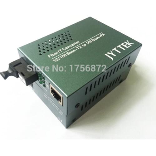 Jyttek Optical Fiber Media Converter Fiber Transceiver Single Fiber Converter 25km SC 10/100M Singlemode Single Fiber