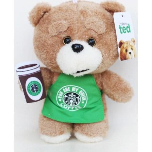 8'' 20cm Movie Teddy Bear Ted 2 Plush Toy In Apron Teddy Bear Waiter Cosplay Plush Soft Stuffed Animals Dolls