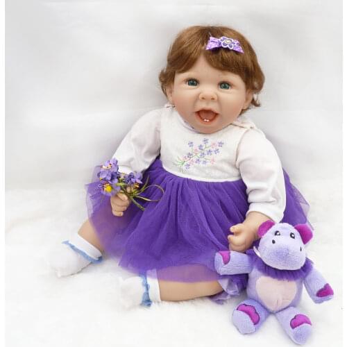20inch 50cm Realistic Bebe Reborn Doll Reborn Babies Silicone Lifelike Baby Dolls Kids Growth Partners Birthday Gifts