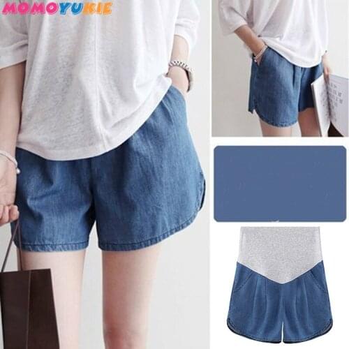 Adjustable Thin Cotton Linen Maternity Short Pants Summer Fashion Shorts Clothes for Pregnant Women Casual Belly Pregnancy