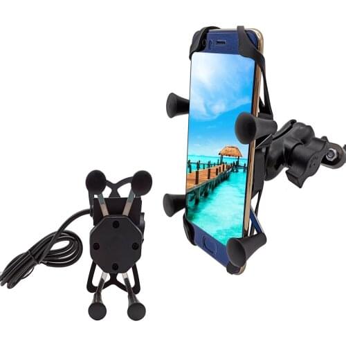 With USB Charger 360 Rotatable Motorcycle Mobile Phone Stand Holder For Honda cb 190r 400 1000r cbf 1000 600 600f cbr 600 f