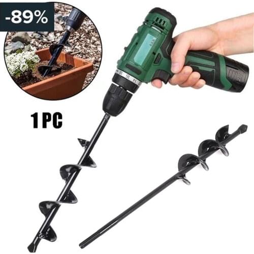Garden Stainless Steel Auger Replaceable Soil Auger Rust-Proof Rapid Planting Driller Hole Digger
