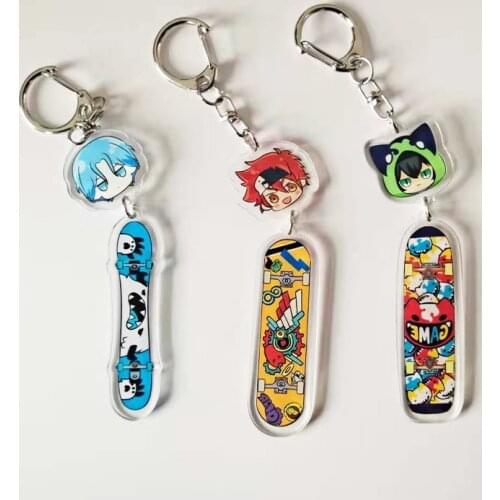 SK8 The Infinity Skateboard Acrylic Keychains Charm Reki Kyan Langa Hasegawa Cosplay Bag Accessories Key Chain Keyring Pendant