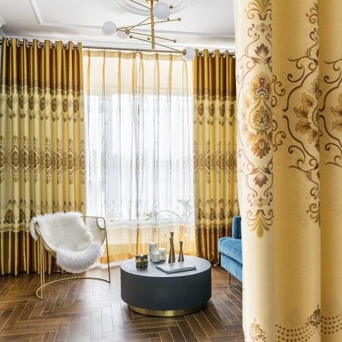 European-style Modern Minimalist Curtain High Shading Printing Exquisite Pastoral All-match Curtains for Living Room Bedroom