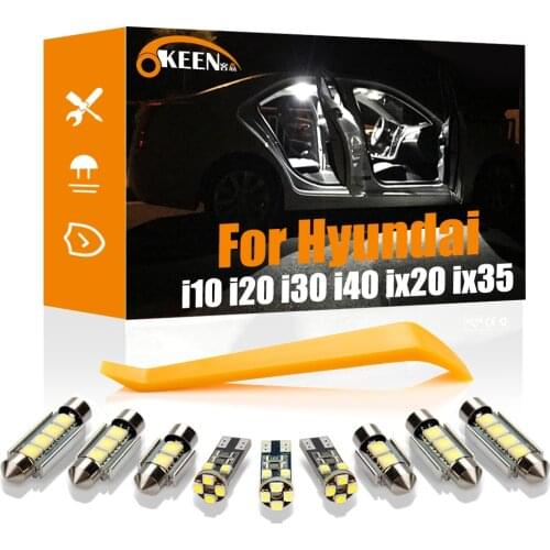 Canbus LED Interior Light Kit For Hyundai i10 i20 i30 i40 ix20 ix35 ix55 Car Dome Map Reading Lamp