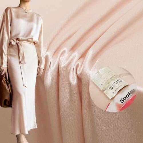 Red Raspberry Pink Japan Tri-Acertate Ripple Satin Fabrics Garment Materials Women Dress Diy Sewing Cloth Tailor Freeshipping