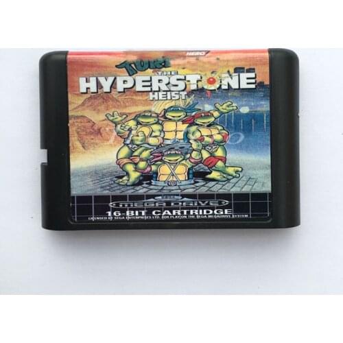 TurtlThe Hyperstone Heist EU/JAP Shell for 16 bit Game Card for Genesis System for Sega Mega Drive