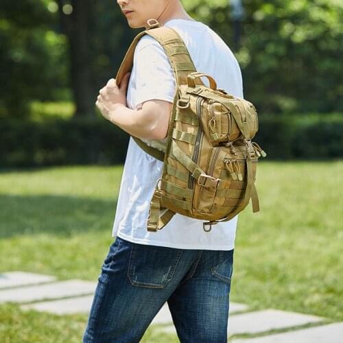 Outdoor Military Tactics Cross-Body Bag Men Travel Hiking Riding Hunting Shoulder Pack Army Molle Waterproof EDC Rucksack Bag