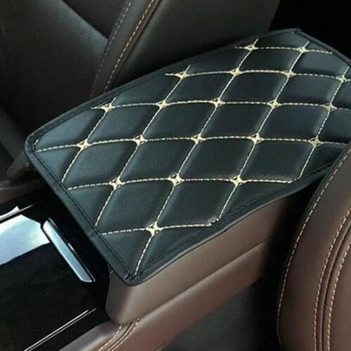 Universal Car Amrest Box Leather Cushion Car Seat Armrest Box Pad Auto Armrest Pad Cover Auto Center Console Box PU Mat