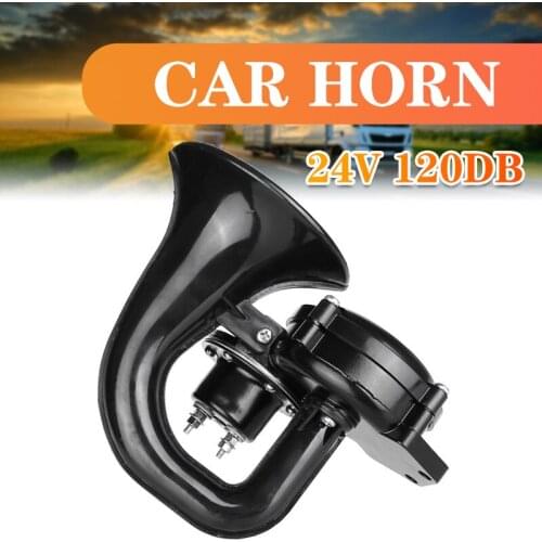 12V 24V Auto Air Horn Loud Truck Trumpet Air Horn with Electric Valve Flat For Auto Car Vehicle Trucks Bus Van Train
