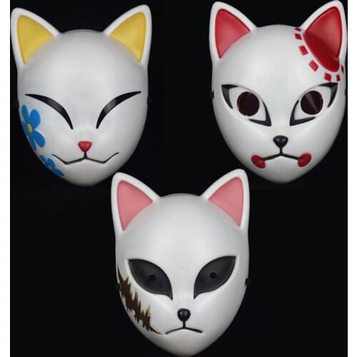 Japanese Anime Cosplay Masks Halloween Mask Demon Slayer Kimetsu No Yaiba Mask Kamado Tanjirou Sabito Cosplay Party Props