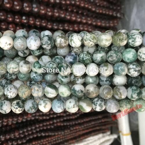 Factory price Natural Stone Tree Agat Round Loose Tree lines Beads 16" Strand 4 6 8 10 12MM Pick Size For Jewelry Making diy