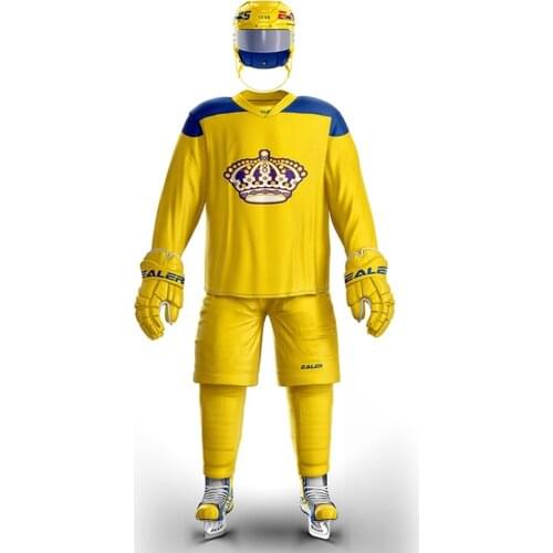 COLDOUTDOOR yellow ice hockey jersey with a logo accept put your name and number