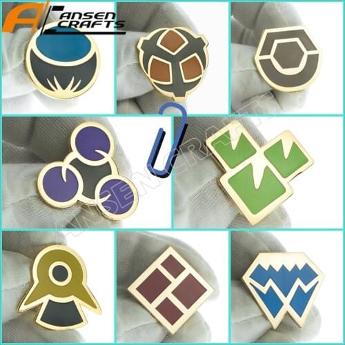 Pokemon Gym Sinnoh Gen4 Complete 8 Items Pin Badge