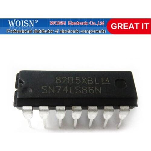 10PCS HD74LS86P HD74LS86 DIP14 DIP SN74LS86N 74LS8 new original In Stock