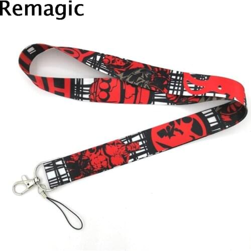 100pcs Hellboy funny Neck Strap Lanyard keychain Mobile Phone Strap ID Badge Holder Rope Key Chain Keyrings cosplay Accessories