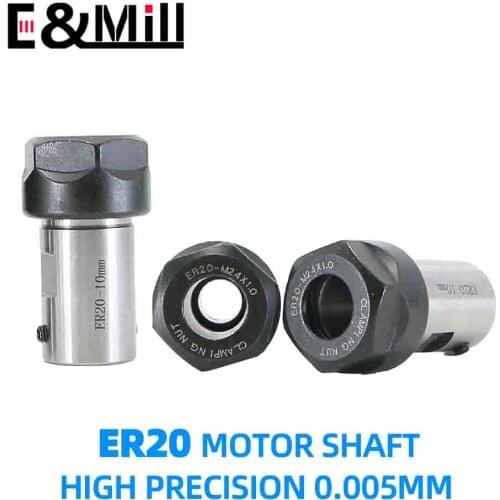 1x High Precision C25 ER20 DIY Motor Shaft Tool Holder ER Tool Rod 8~16mm For ER Tool Holder Collet Nut Wrench Engraving Machine