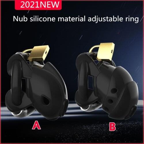 2021 Nub Silicone Male Chastity Device Cock Cages Penis Ring Adjustable Cock Ring Sex Tosy For Men BDSM Bondage Chastity Belt