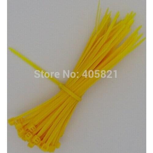 3*100 Yellow Self-locking Nylon PA66 Cable Ties//Zip Ties 1000PCS/Bag