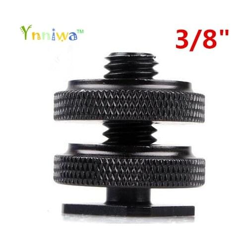 3/8" Tripod Mount Screw with Double Layer to Flash Hot Shoe Adapter Holder Mount Photo Studio Accessories