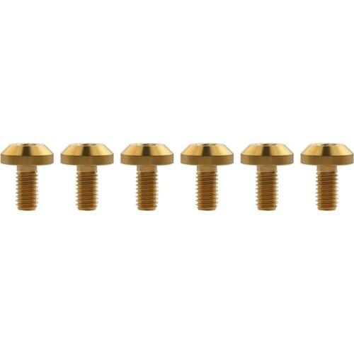 6 Pcs Titanium M6x12 15 20 25 30 35mm Inner Hexagon Bolts Screws for Bicycle Motorcycle Brake Fastener