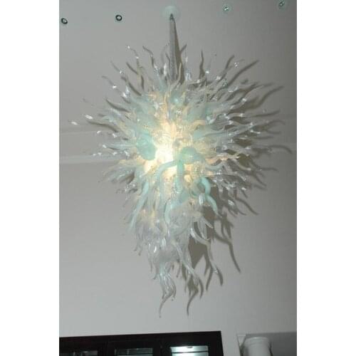 Big Cheap 100% Handmade Blown Glass Chandelier Hotel Lobby Moroccan Lighting