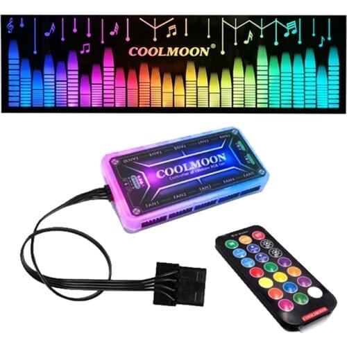 COOLMOON Chassis Light Board RGB Light Board Power Light Board 5V Luminous Ie Card Backplane Computer Light Board