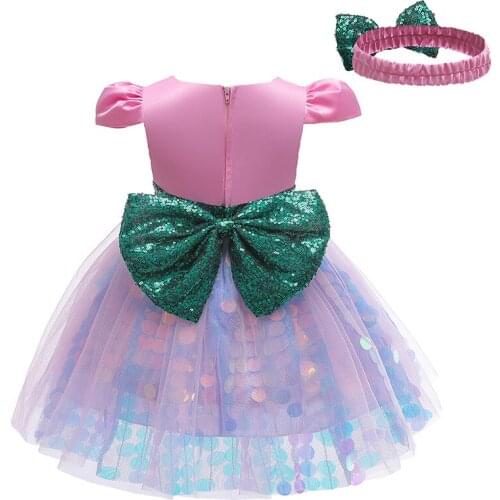 Kids Clothes Girls Princess Dress 2021 Summer Wedding Tutu Baby Girl Dress Sequins Bow Elegant Party Dresses For Girls Vestidos
