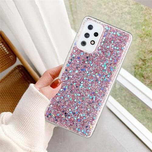 For Samsung Galaxy A22 A82 A72 5G A52 A32 A42 A12 A51 A71 A81 A91 A30 A20 A50 A70 A40 A21S Case Glitter Sequins Soft Phone Cover