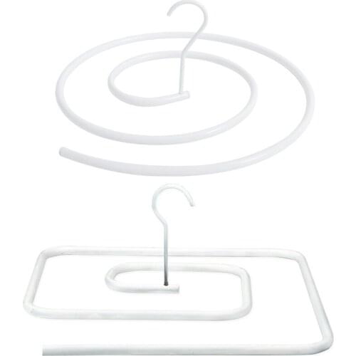 Hot 2 Pack Spiral Hanger for Bed Sheet, Sheets, Quilt, Mattress Cover. Spiral Racks for Quilt (Square + Square),White