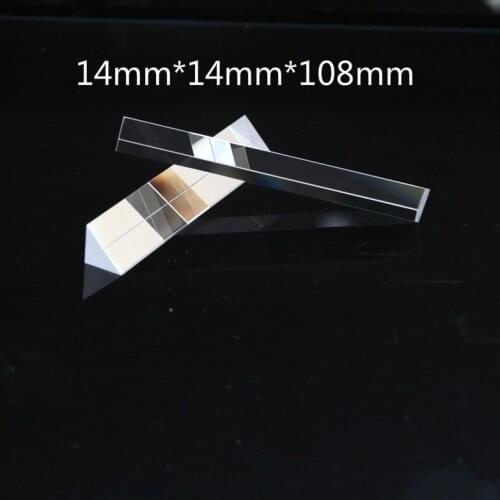 Hot Selling Prism 14 * 14*108mm Right Angle Optical Grade Glass Element Total Reflection Rhombus Lens Processing Customization
