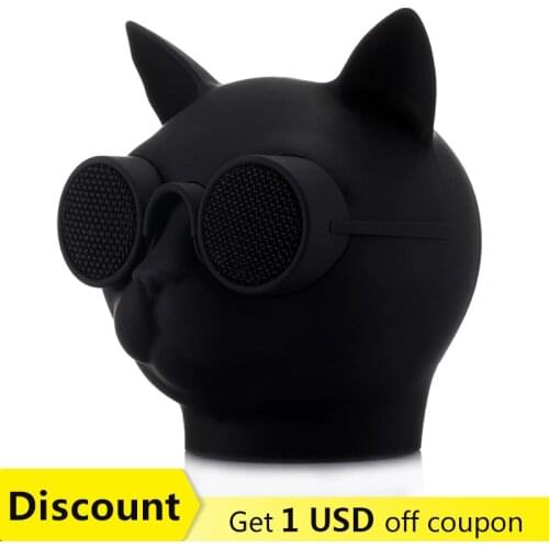 Cat Head Fashion Style T8 Bluetooth Speaker Mini Column Subwoofer Music Center Handsfree caxia de som Boom Box Sound System