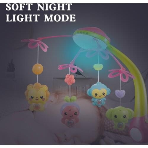 New Baby Musical Crib Mobile Rotating Hanging Rattles Stroller Accessory Bed Bell for Baby Newborn Car Bed Crib Toy Without