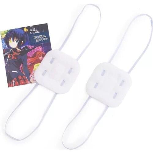 MeetLife White Eye Patch Anime Ikishima Midari Cosplay Costume Accessories Soft Cotton Prop Halloween