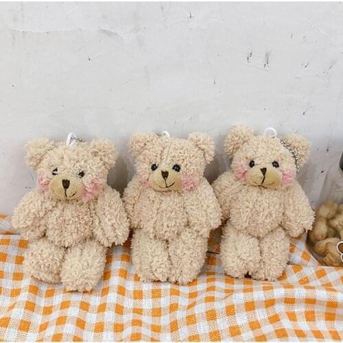 NEW Cute Plush Bear Bunny Keychains Pendant Figure Doll Toys Students Women Bag Accessories Fun Creative Girls Kids Gift