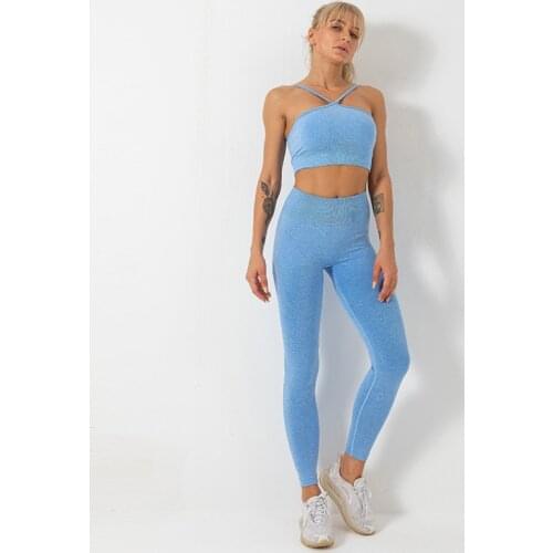 Wholesale Sexy Sportswear Set Workout Wear Yoga Suit Sport Fitness Bra And Leggings