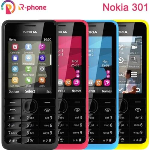 Refurbished Original NOKIA 301 Mobile Phone WCDMA 3MP 2.4' Single Dual Sim Card Unlocked Cellphone